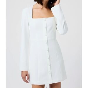 French Connection White Long-Sleeve Dress